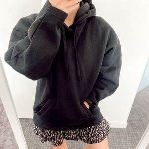 Oversized Hoodie from Zara - Black - Size Medium